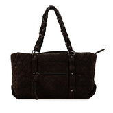シャネル マトラッセ ココマーク トートバッグ ダークブラウン スウェード レディース CHANEL 【中古】
